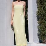 endless rose strapless sequin slim midi dress Strapless Sequin Midi Dress Endless Rose