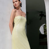 Strapless Sequined Maxi Dress