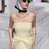 Strapless Sequined Maxi Dress