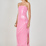 Courtney Strapless Sequined Maxi Dress
