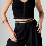 Strapless Denim Top