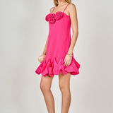 Rose Bubble Mini Dress