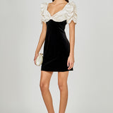 White Combo Mini Dress