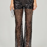 Flared Sequins Pants
