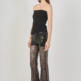 Flared Sequins Pants