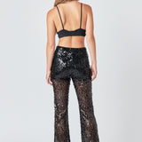 Flared Sequins Pants