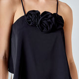 Corsage Bow Flowy Top