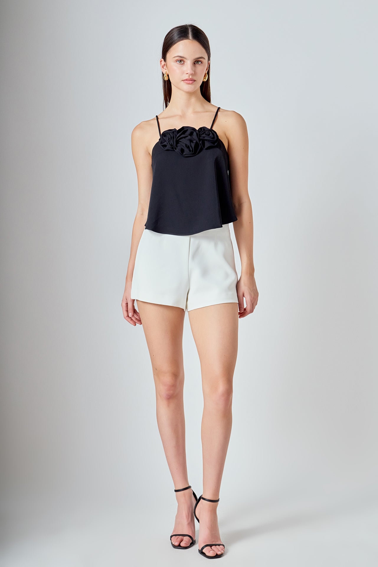 Corsage Bow Flowy Top
