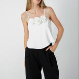 Corsage Bow Flowy Top