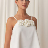 Corsage Bow Flowy Top