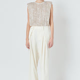 Front Pleat Wide Trousers