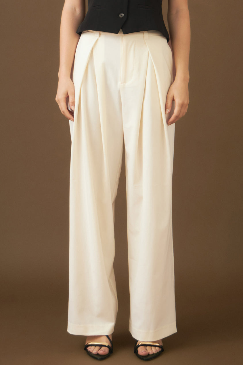 Endless Rose - Front Pleat Wide Trousers - Pants in Women's Clothing available at endlessrose.com