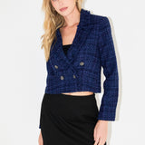 Boucle Tweed Double Breast Jacket