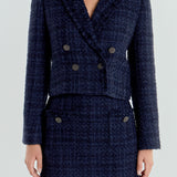 Boucle Tweed Double Breast Jacket