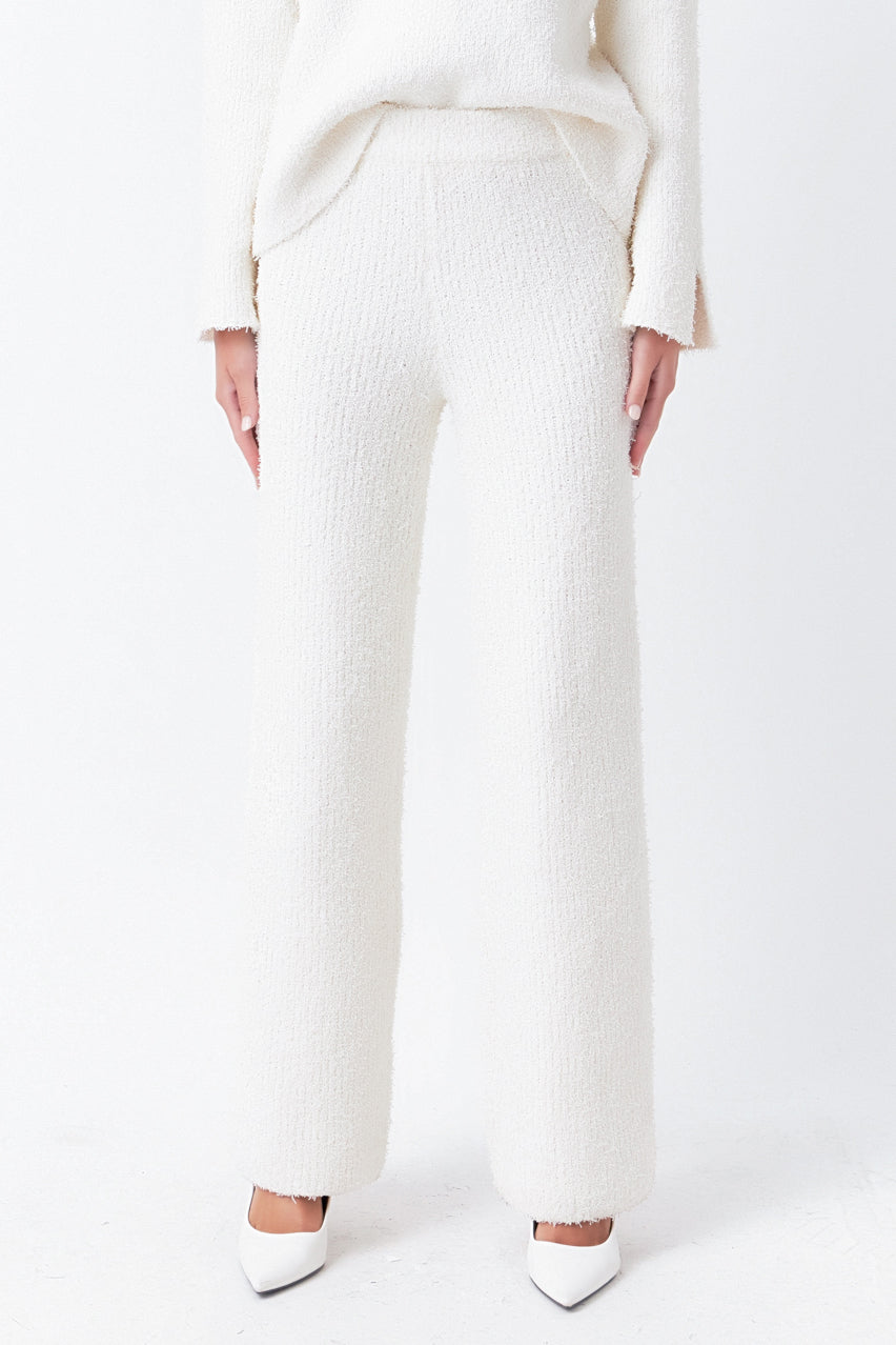 Endless Rose - Textured Fuzzy Knit Pants - Pants in Women's Clothing available at endlessrose.com