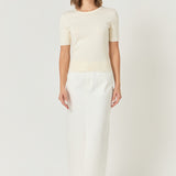 Jewel Trim Half Sleeve Top