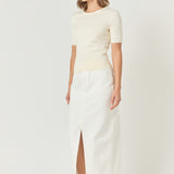 Jewel Trim Half Sleeve Top