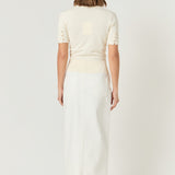 Jewel Trim Half Sleeve Top