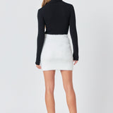 Fuzzy Mini Skirt