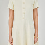 Gemma Jeweled Buttoned Knit Mini dress