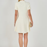 Gemma Jeweled Buttoned Knit Mini dress