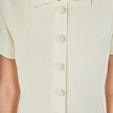 Gemma Jeweled Buttoned Knit Mini dress
