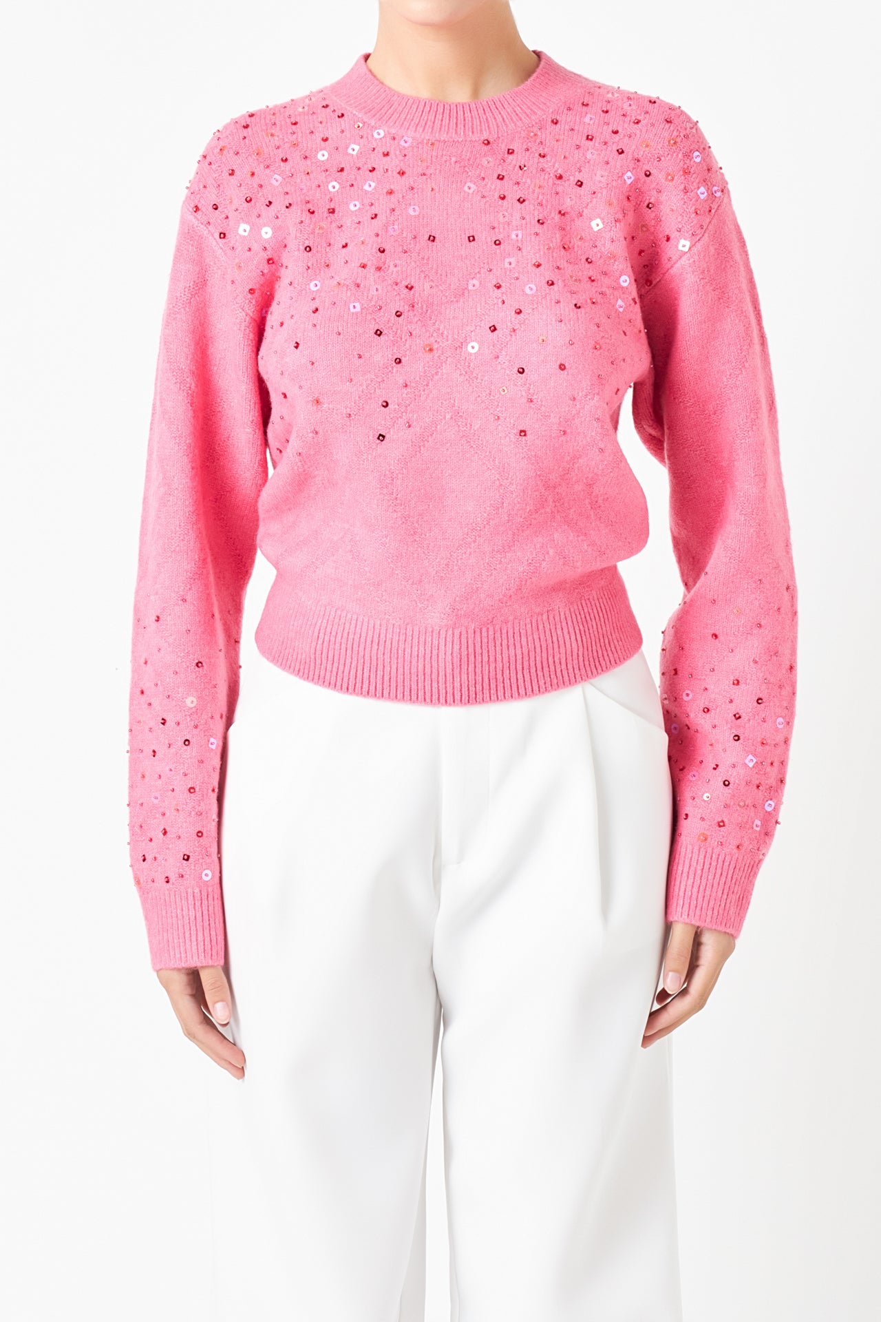 Sequin Knit Sweater – Endless Rose