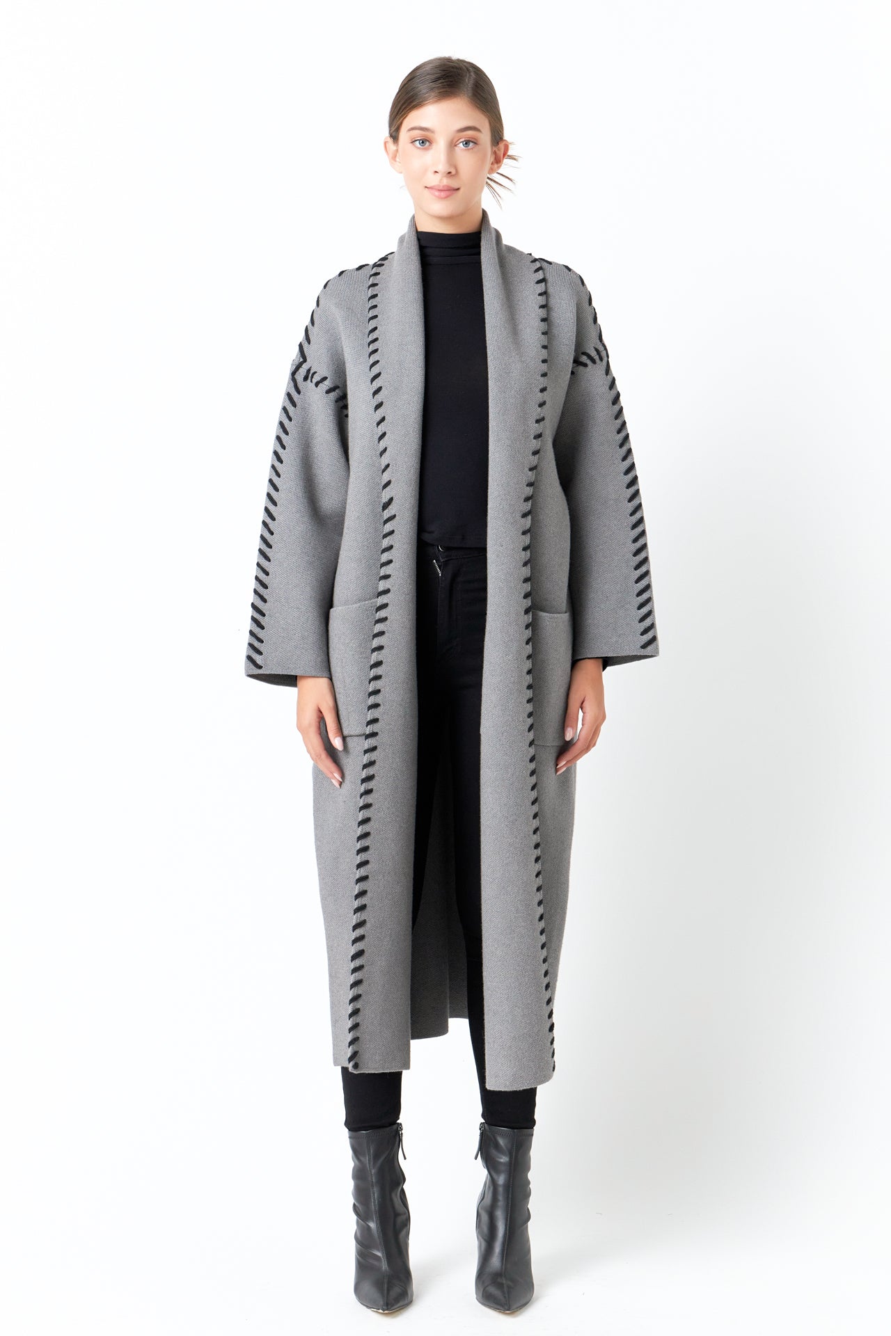 Endless Rose - Whip Stitched Long Knit Cardigan - Sweaters & knits in Women's Clothing available at endlessrose.com