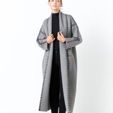 Whip Stitched Long Knit Cardigan