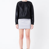 Solid Satin Fit Mini Skirt