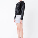 Solid Satin Fit Mini Skirt