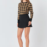 Knit Houndstooth Sweater