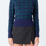 Knit Houndstooth Sweater