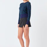 Knit Houndstooth Sweater