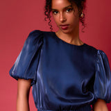 Blouson Sheen Top