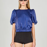 Blouson Sheen Top