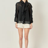 Chiffon Peekaboo Top