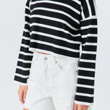 Striped Cropped Sweater