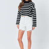 Striped Cropped Sweater