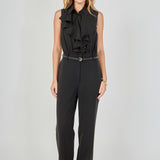 Sleeveless Ruffle Jumpsuit