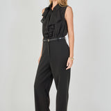 Sleeveless Ruffle Jumpsuit