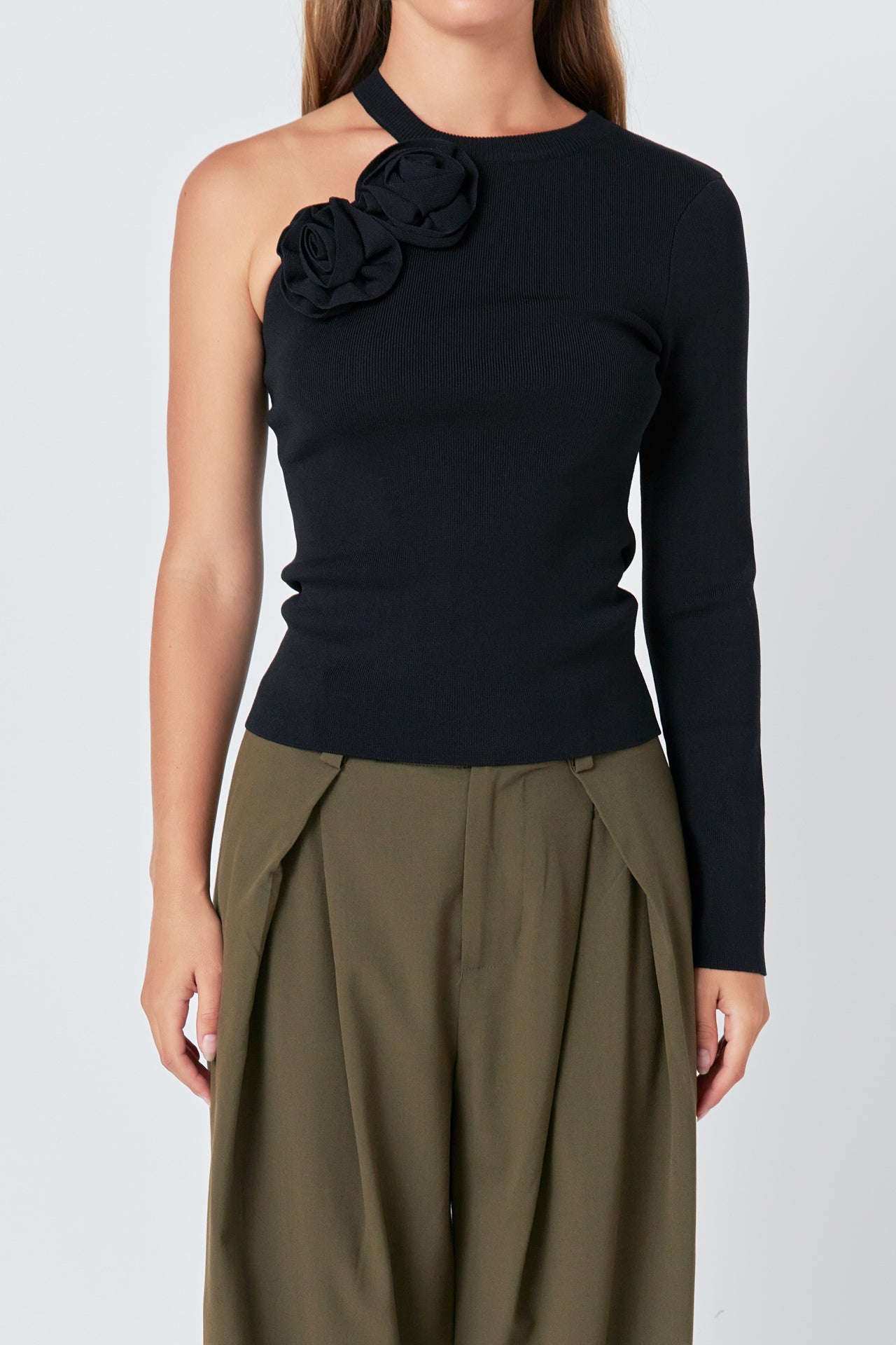 Ril L S V Neck Knit Top Misty Rose