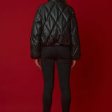 Quilted PU Bomber