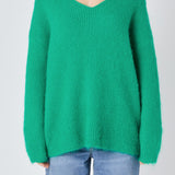 Furry V Neck Sweater