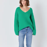 Furry V Neck Sweater