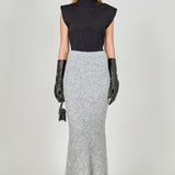 Fuzzy Mermaid Maxi Skirt