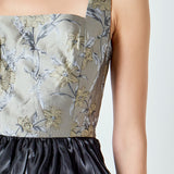 Floral Jacquard Midi Dress