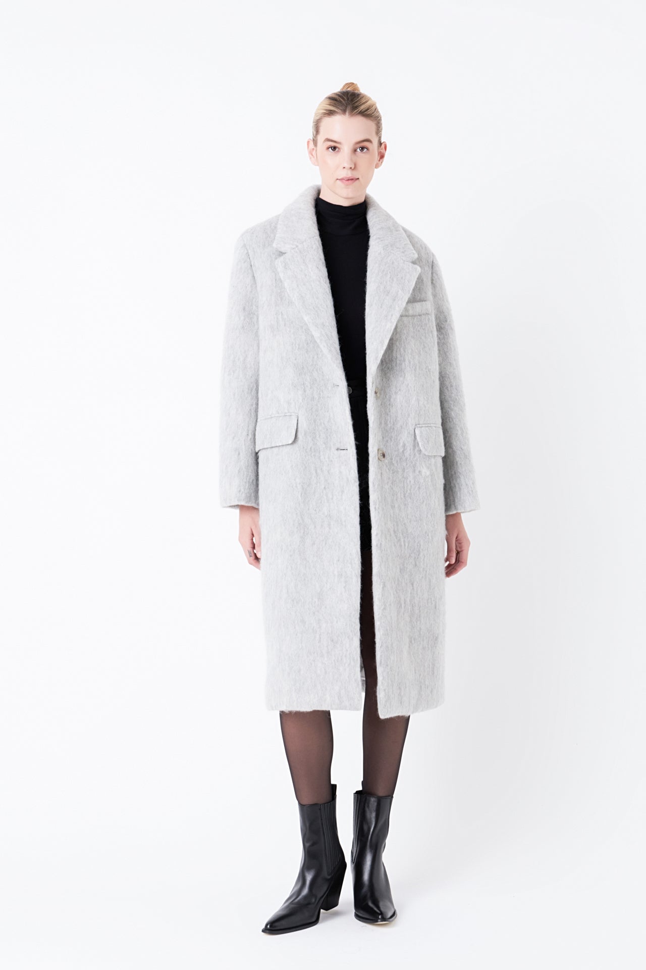 Oversize Single-breasted Long Coat