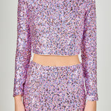 Sequins Open Back Top