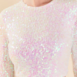 Sequins Open Back Top